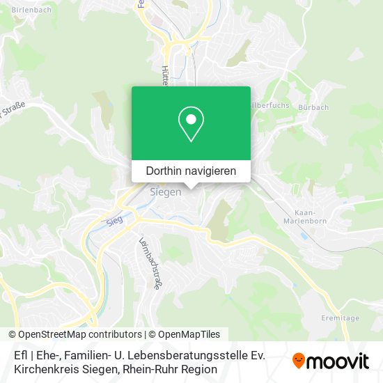 Efl | Ehe-, Familien- U. Lebensberatungsstelle Ev. Kirchenkreis Siegen Karte