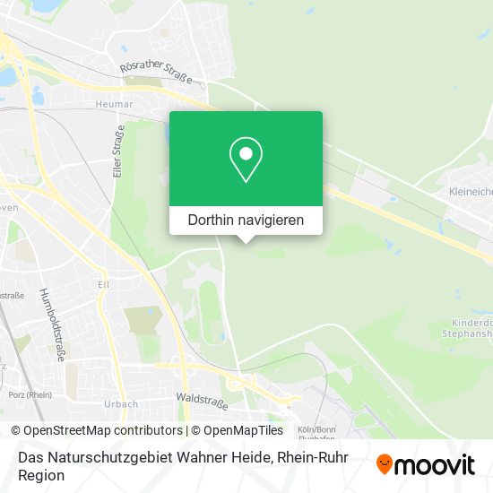 Das Naturschutzgebiet Wahner Heide Karte