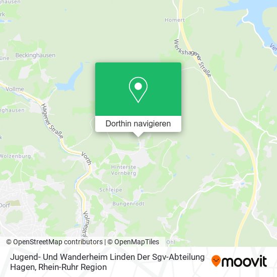 Jugend- Und Wanderheim Linden Der Sgv-Abteilung Hagen Karte