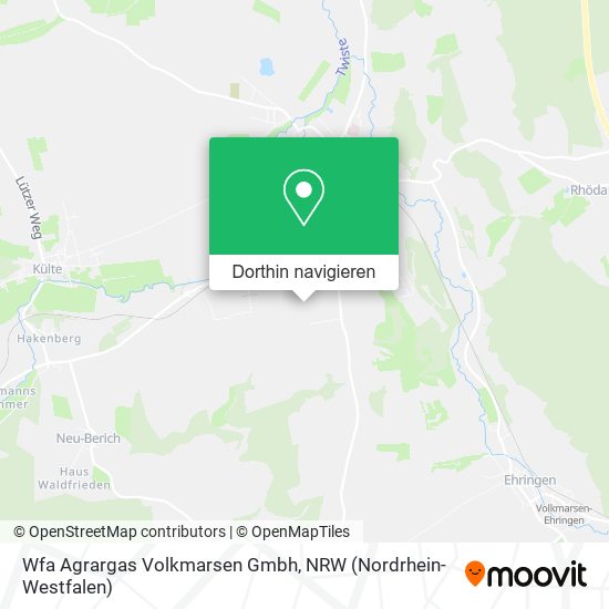 Wfa Agrargas Volkmarsen Gmbh Karte