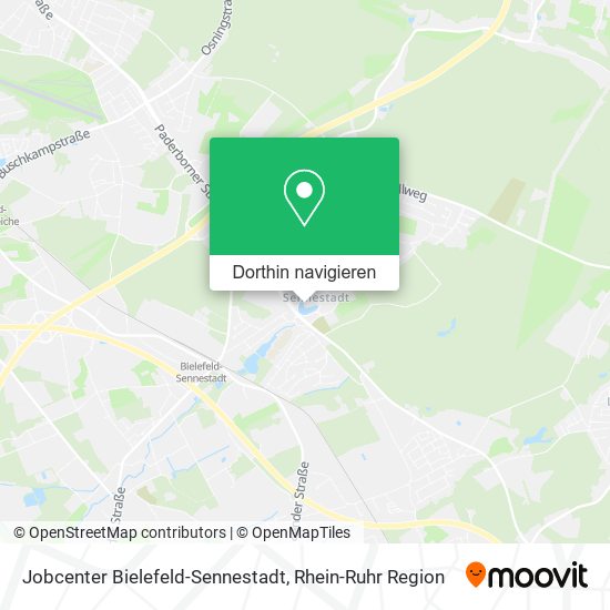 Jobcenter Bielefeld-Sennestadt Karte