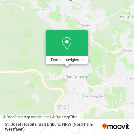 St. Josef Hospital Bad Driburg Karte