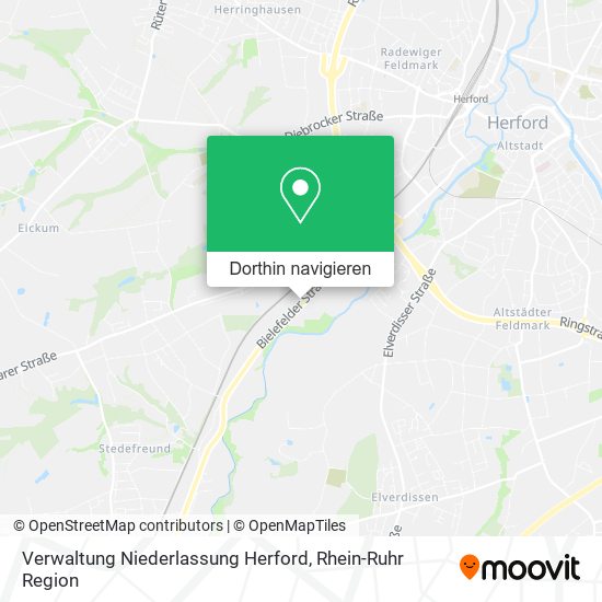 Verwaltung Niederlassung Herford Karte