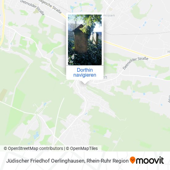 Jüdischer Friedhof Oerlinghausen Karte