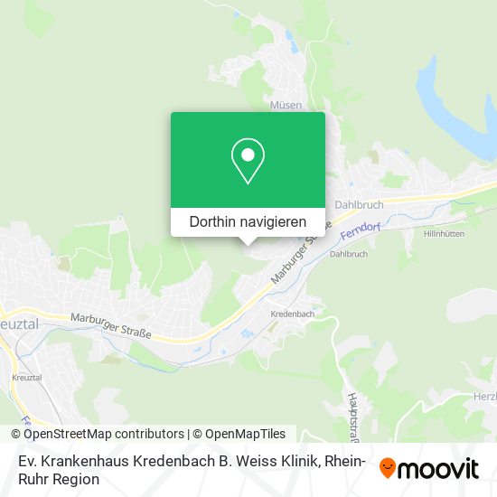 Ev. Krankenhaus Kredenbach B. Weiss Klinik Karte
