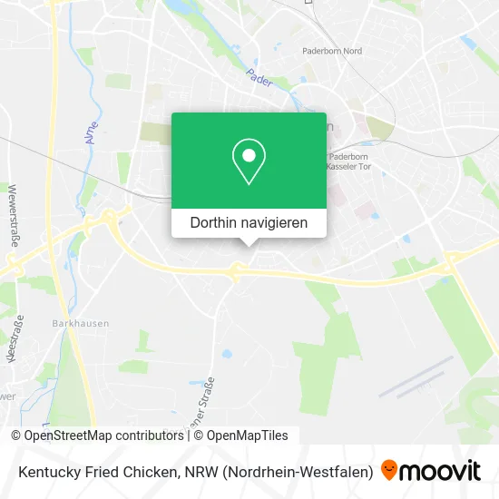 Kentucky Fried Chicken Karte