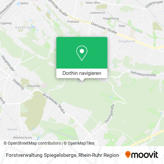 Forstverwaltung Spiegelsberge Karte