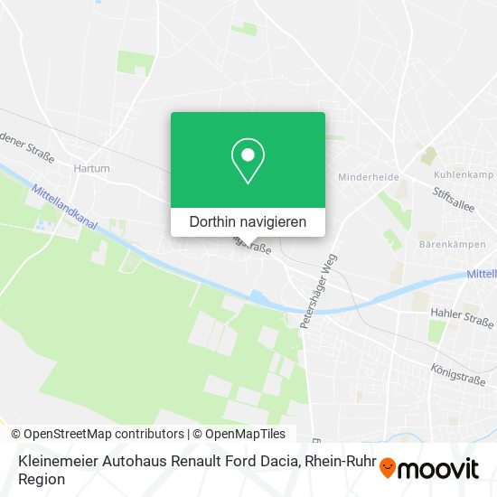 Kleinemeier Autohaus Renault Ford Dacia Karte