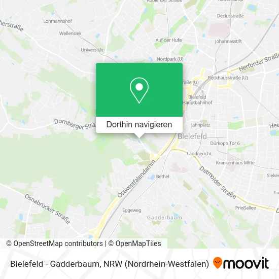 Bielefeld - Gadderbaum Karte