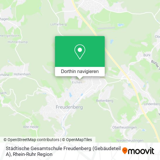 Städtische Gesamtschule Freudenberg (Gebäudeteil A) Karte