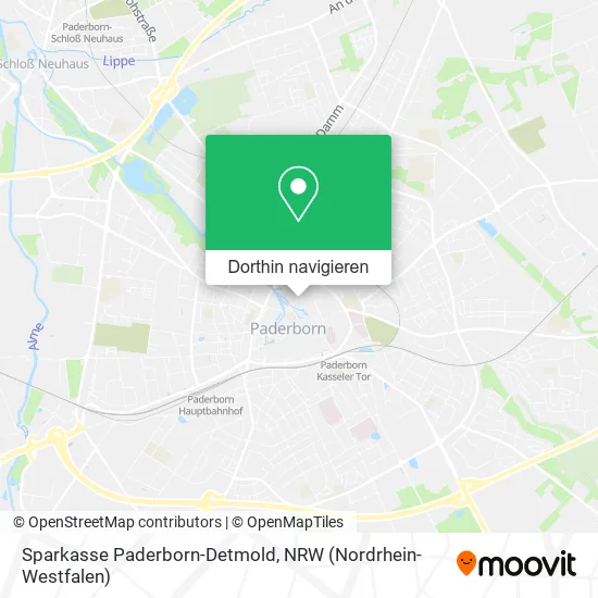Sparkasse Paderborn-Detmold Karte
