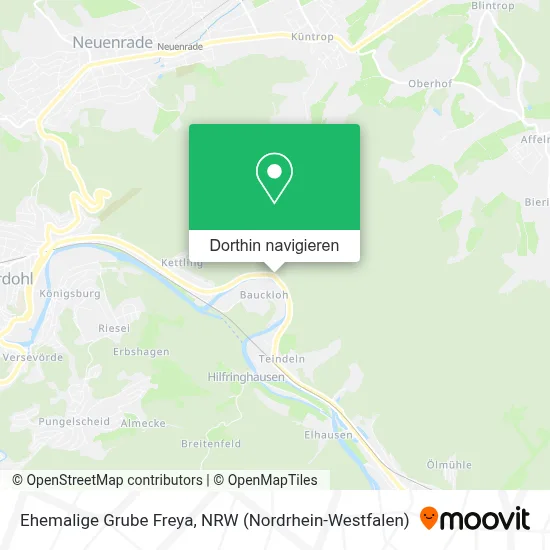 Ehemalige Grube Freya Karte
