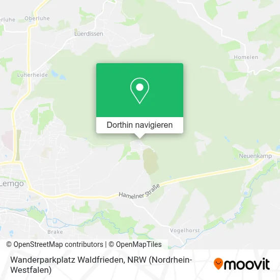 Wanderparkplatz Waldfrieden Karte