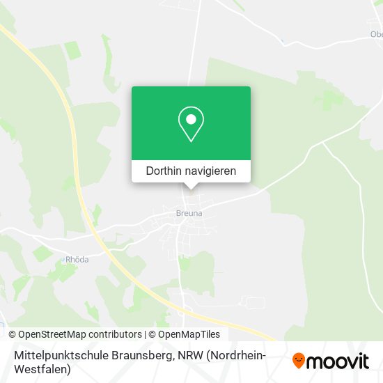 Mittelpunktschule Braunsberg Karte