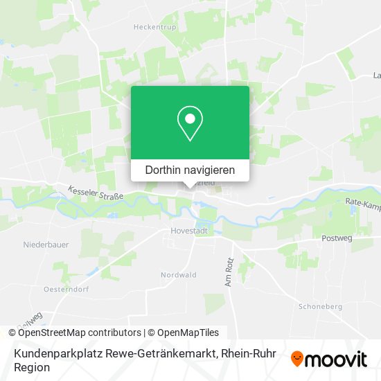 Kundenparkplatz Rewe-Getränkemarkt Karte