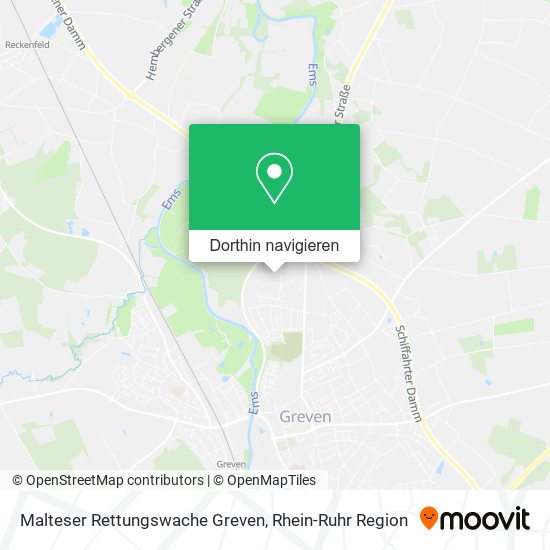 Malteser Rettungswache Greven Karte