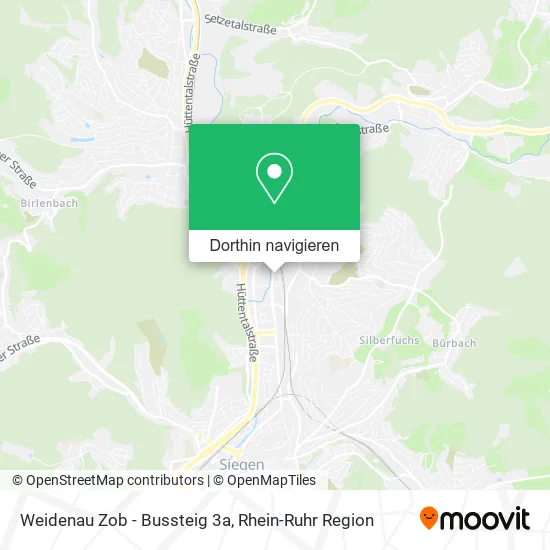 Weidenau Zob - Bussteig 3a Karte