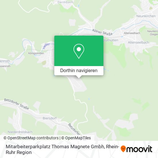 Mitarbeiterparkplatz Thomas Magnete Gmbh Karte