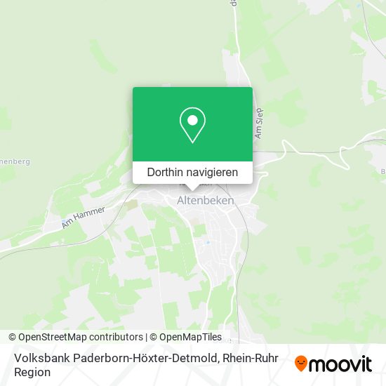 Volksbank Paderborn-Höxter-Detmold Karte
