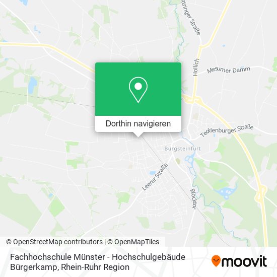 Fachhochschule Münster - Hochschulgebäude Bürgerkamp Karte