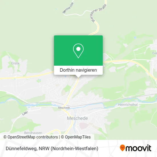 Dünnefeldweg Karte
