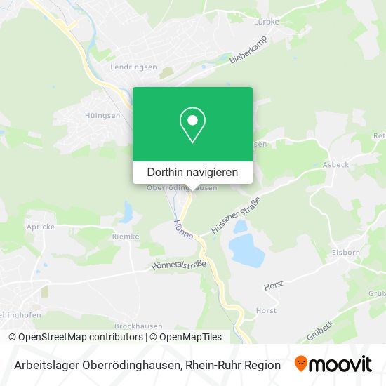 Arbeitslager Oberrödinghausen Karte