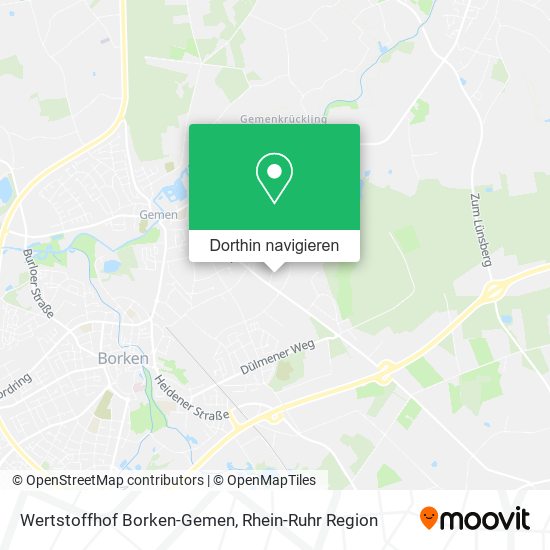 Wertstoffhof Borken-Gemen Karte