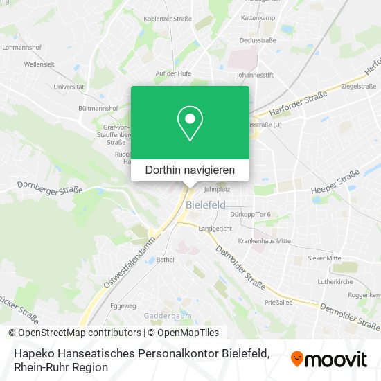 Hapeko Hanseatisches Personalkontor Bielefeld Karte