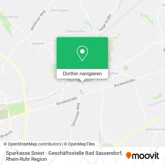 Sparkasse Soest - Geschäftsstelle Bad Sassendorf Karte