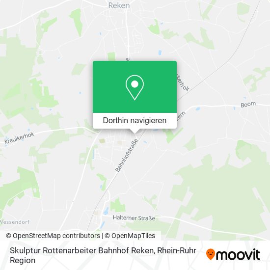 Skulptur Rottenarbeiter Bahnhof Reken Karte