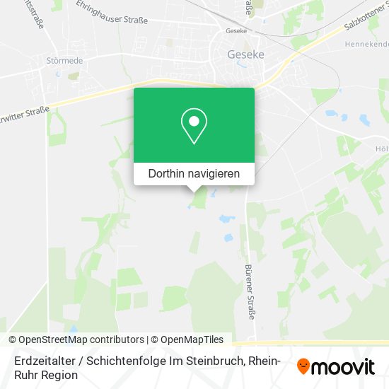 Erdzeitalter / Schichtenfolge Im Steinbruch Karte