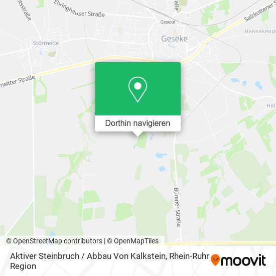 Aktiver Steinbruch / Abbau Von Kalkstein Karte