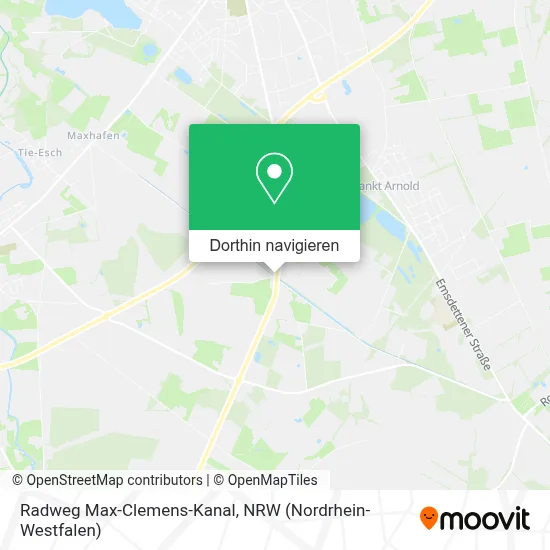 Radweg Max-Clemens-Kanal Karte