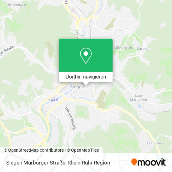 Siegen Marburger Straße Karte