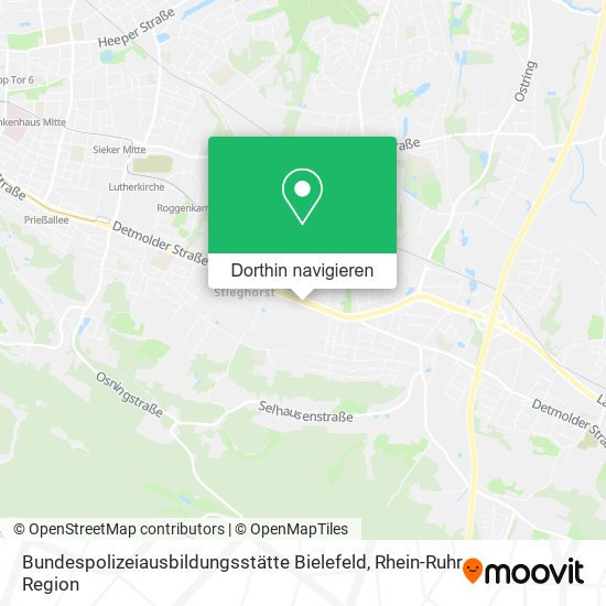 Bundespolizeiausbildungsstätte Bielefeld Karte