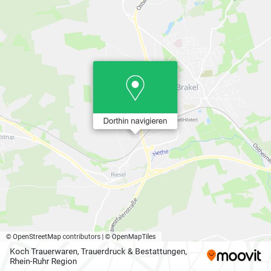 Koch Trauerwaren, Trauerdruck & Bestattungen Karte