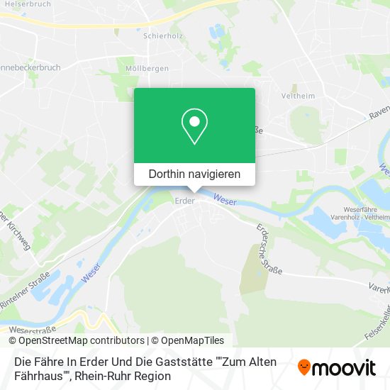 Die Fähre In Erder Und Die Gaststätte ""Zum Alten Fährhaus"" Karte