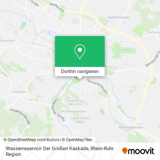 Wasserreservoir Der Großen Kaskade Karte