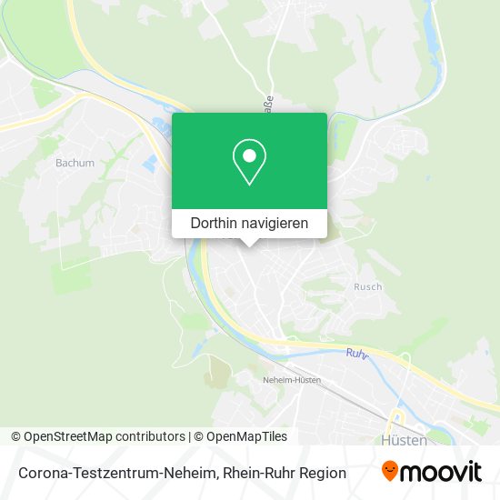 Corona-Testzentrum-Neheim Karte