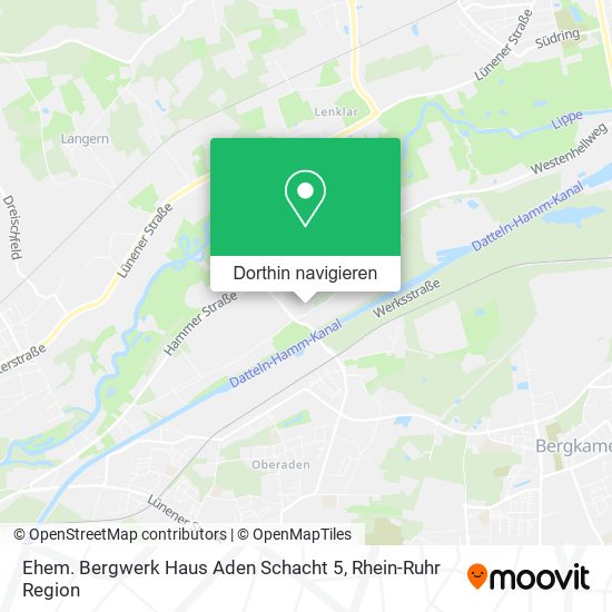 Ehem. Bergwerk Haus Aden Schacht 5 Karte