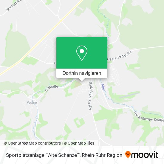 Sportplatzanlage ""Alte Schanze"" Karte