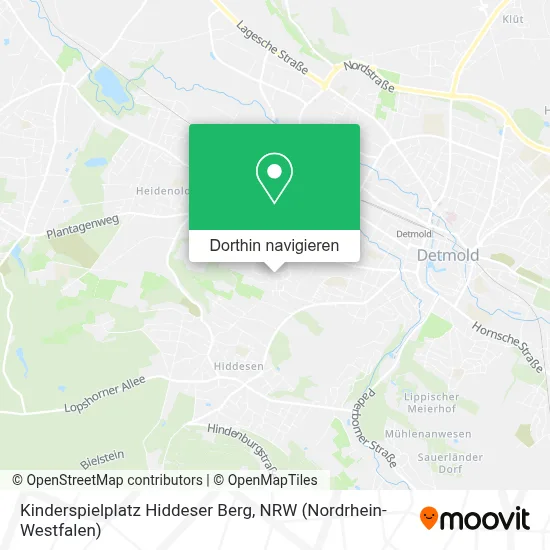 Kinderspielplatz Hiddeser Berg Karte