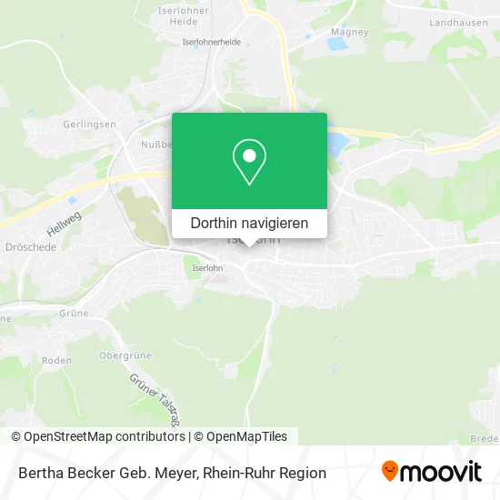 Bertha Becker Geb. Meyer Karte