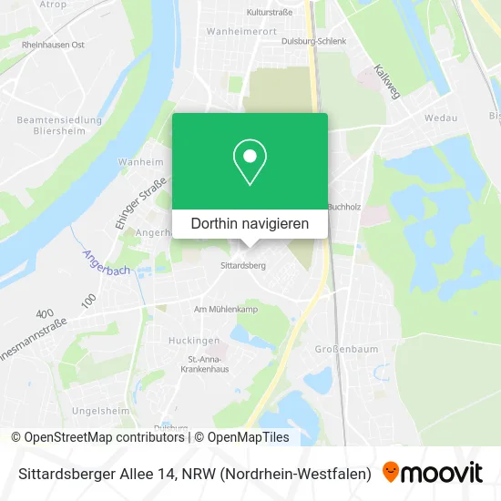 Sittardsberger Allee 14 Karte