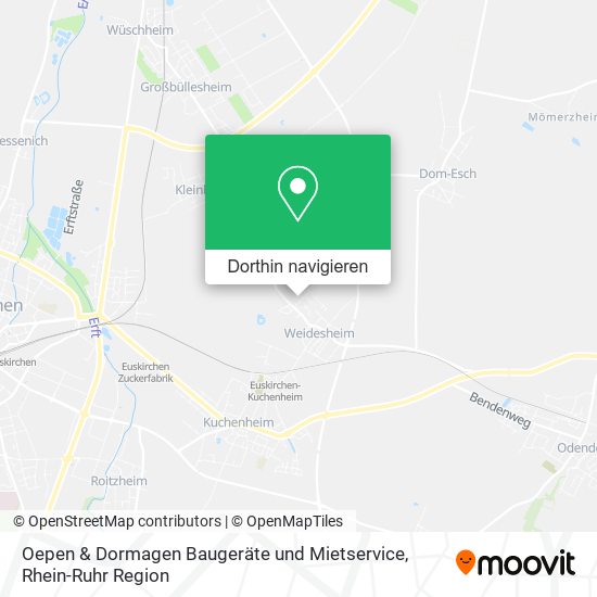 Oepen & Dormagen Baugeräte und Mietservice Karte