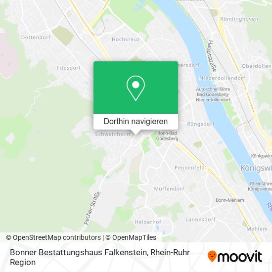 Bonner Bestattungshaus Falkenstein Karte