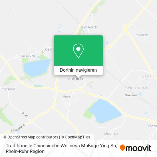 Traditionelle Chinesische Wellness Maßage Ying Su Karte