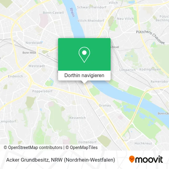 Acker Grundbesitz Karte