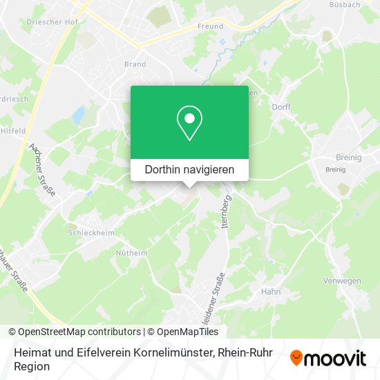 Heimat und Eifelverein Kornelimünster Karte