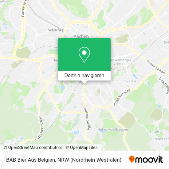 BAB Bier Aus Belgien Karte